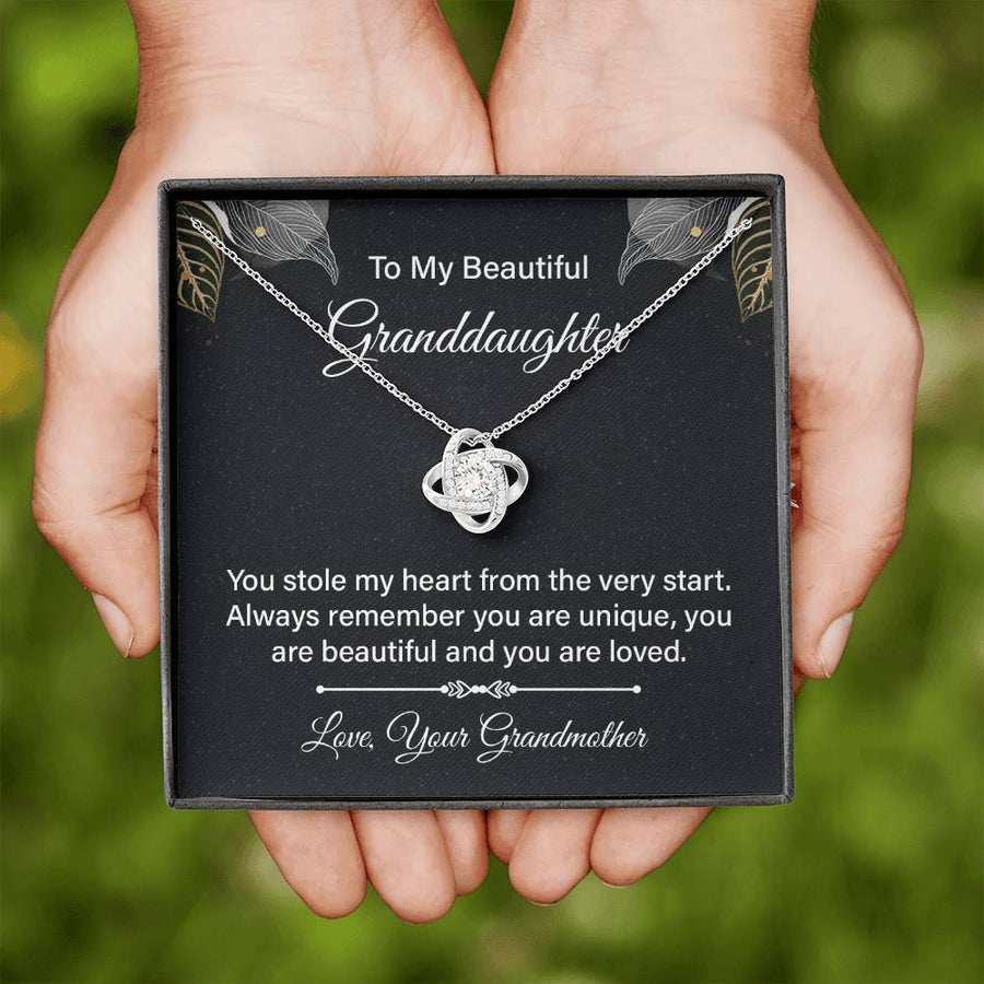 To My Granddaughter Necklace from Nana, Birthday Present for Granddaughter from Grandma