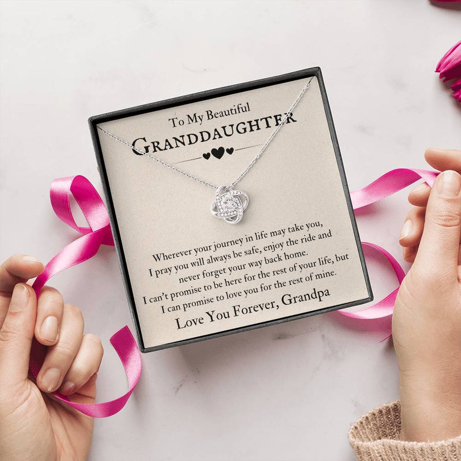 To My Beautiful Granddaughter Necklace from Grandpa, Never Forget Your Way Back Home