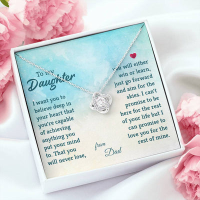 Load image into Gallery viewer, To My Daughter Necklace from Dad, I Promise to Love You for the Rest of Mine
