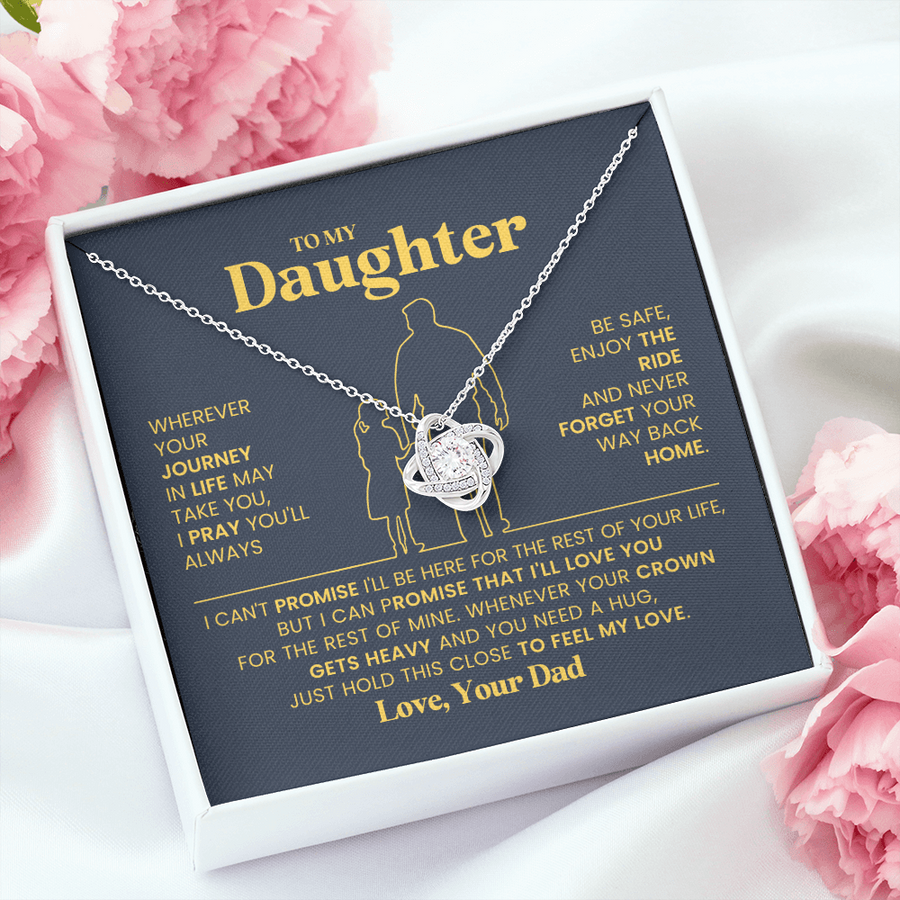 To My Daughter Necklace, Daughter Necklaces from Mom and Dad, Birthday Gifts from Mother or Father