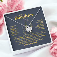 Load image into Gallery viewer, To My Daughter Necklace, Daughter Necklaces from Mom and Dad, Birthday Gifts from Mother or Father
