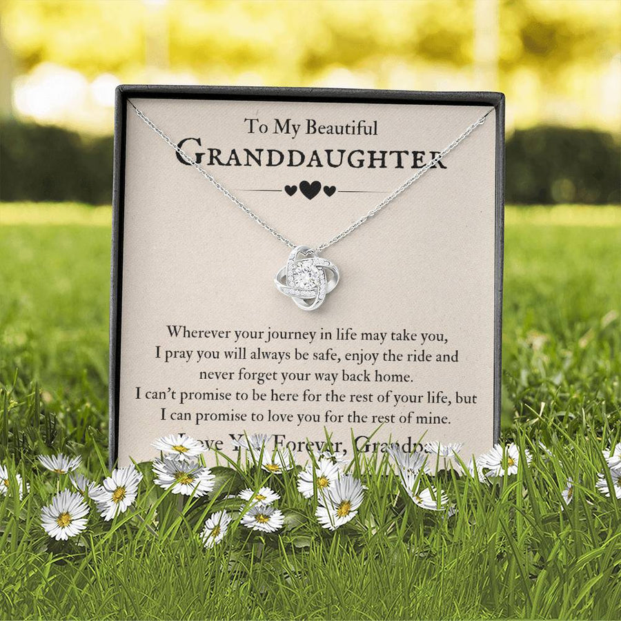 To My Beautiful Granddaughter Necklace from Grandpa, Never Forget Your Way Back Home