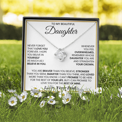 Load image into Gallery viewer, To My Daughter Necklace Birthday Gifts from Mother, You Are Braver Than You Believe
