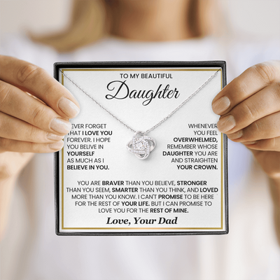 Load image into Gallery viewer, To My Daughter Necklace Birthday Gifts from Mother, You Are Braver Than You Believe
