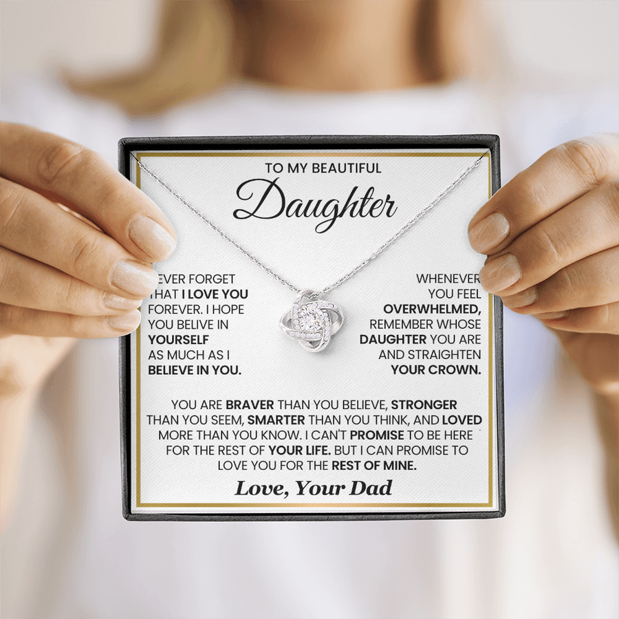 To My Daughter Necklace Birthday Gifts from Mother, You Are Braver Than You Believe