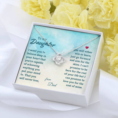 Load image into Gallery viewer, To My Daughter Necklace from Dad, I Promise to Love You for the Rest of Mine
