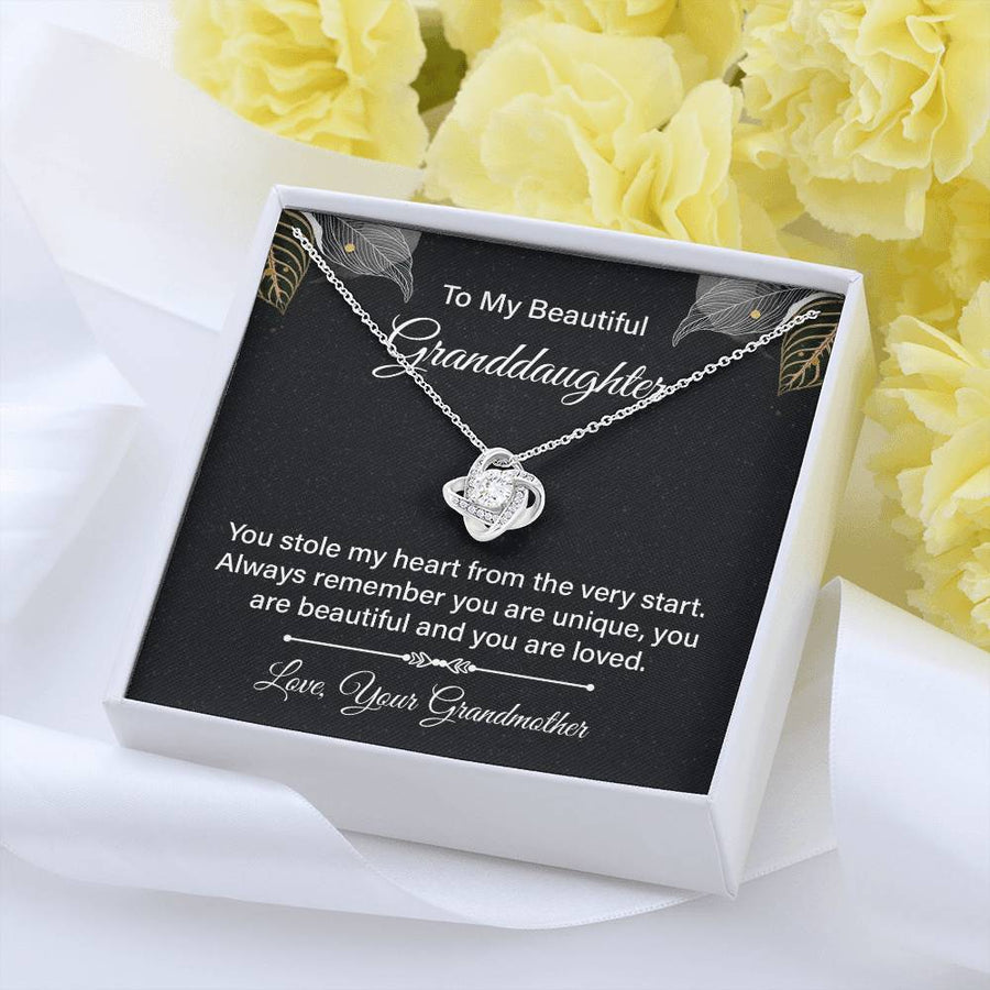 To My Granddaughter Necklace from Nana, Birthday Present for Granddaughter from Grandma