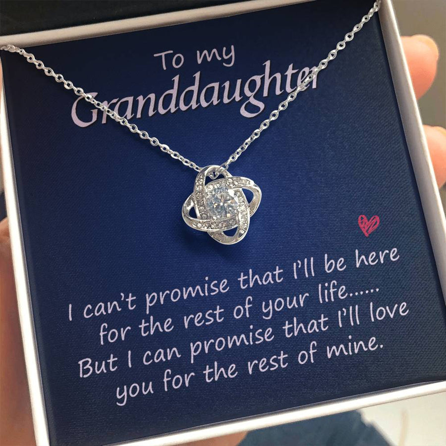 To My Granddaughter Necklace from From Grandma, Women Love Knot Necklace for Granddaughter