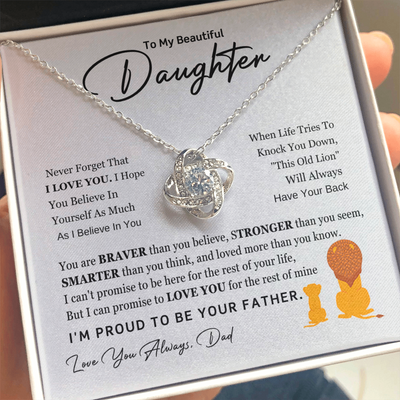 Load image into Gallery viewer, To My Daughter Necklace from Dad with Heartfelt Message, Daughter Birthday Present from Dad
