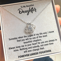 Load image into Gallery viewer, Love Knot Necklace for Daughter from Dad – Beautiful Gift for Birthday, Graduation, or Wedding Day
