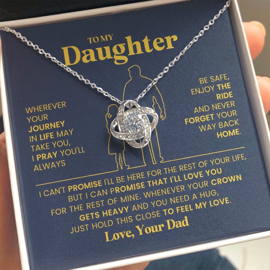 To My Daughter Necklace, Daughter Necklaces from Mom and Dad, Birthday Gifts from Mother or Father