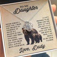 Load image into Gallery viewer, To My Daughter Love Knot Necklace – Unbreakable Bond Jewelry Gift for Birthday or Holiday
