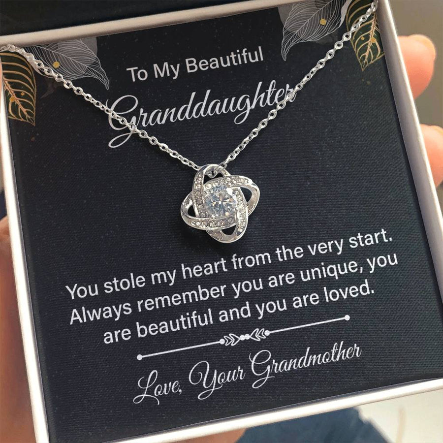 To My Granddaughter Necklace from Nana, Birthday Present for Granddaughter from Grandma