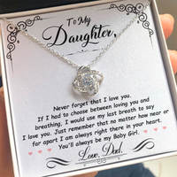 Load image into Gallery viewer, To My Daughter Necklace from Mom and Dad, Birthday, Graduation, Christmas Love Knot Necklace for Her
