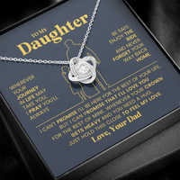 Load image into Gallery viewer, To My Daughter Necklace, Daughter Necklaces from Mom and Dad, Birthday Gifts from Mother or Father
