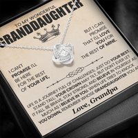 Load image into Gallery viewer, To My Granddaughter Necklace from Grandpa, Life Is a Journey Full of Challenges Just Do Your Best
