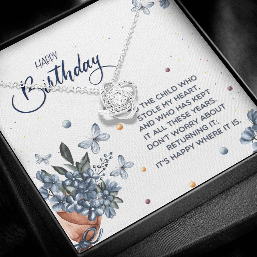 Best Gifts for Teenage Girls, Birthday Love Knot Necklace for Daughter Granddaughter