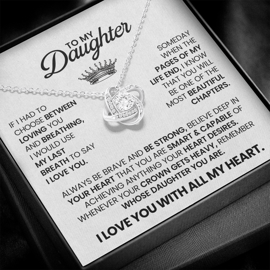 Birthday Daughter Necklace, When the Pages of My Life End You Will Be the Most Beautiful Chapters