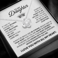 Load image into Gallery viewer, Birthday Daughter Necklace, When the Pages of My Life End You Will Be the Most Beautiful Chapters
