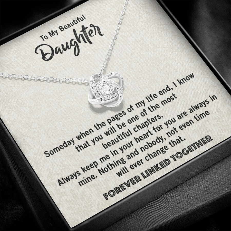 Love Knot Necklace for Daughter from Dad – Beautiful Gift for Birthday, Graduation, or Wedding Day