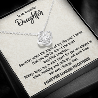 Load image into Gallery viewer, Love Knot Necklace for Daughter from Dad – Beautiful Gift for Birthday, Graduation, or Wedding Day
