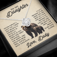 Load image into Gallery viewer, To My Daughter Love Knot Necklace – Unbreakable Bond Jewelry Gift for Birthday or Holiday
