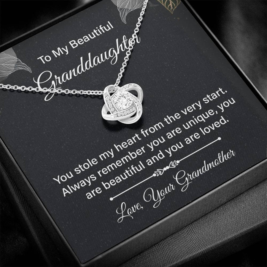To My Granddaughter Necklace from Nana, Birthday Present for Granddaughter from Grandma