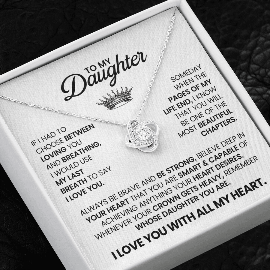 Birthday Daughter Necklace, When the Pages of My Life End You Will Be the Most Beautiful Chapters