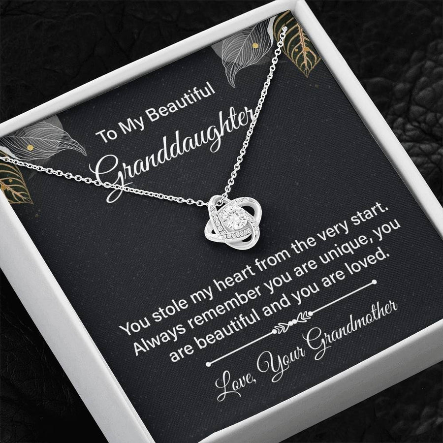 To My Granddaughter Necklace from Nana, Birthday Present for Granddaughter from Grandma