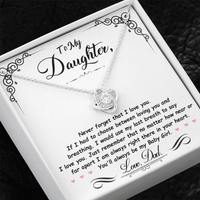 Load image into Gallery viewer, To My Daughter Necklace from Mom and Dad, Birthday, Graduation, Christmas Love Knot Necklace for Her
