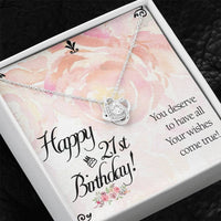 Load image into Gallery viewer, Unique 21st Birthday Gifts for Her, 21st Birthday Gifts for Her, Love Knot Necklace Gifts
