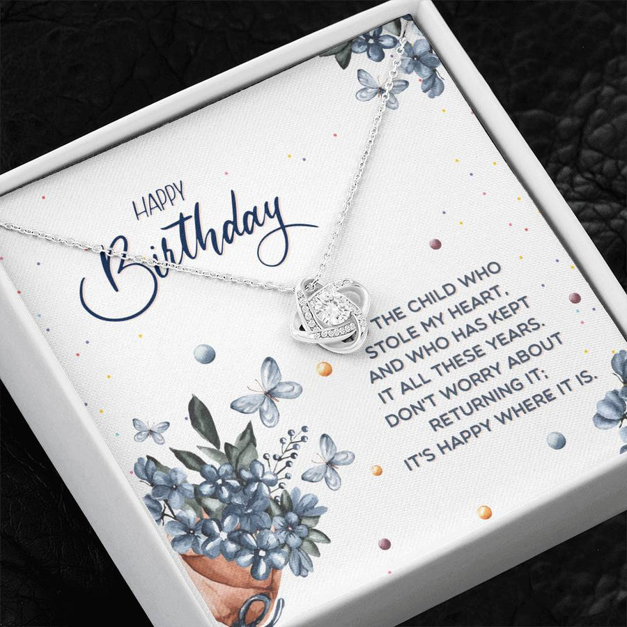 Best Gifts for Teenage Girls, Birthday Love Knot Necklace for Daughter Granddaughter