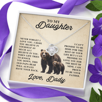 Load image into Gallery viewer, To My Daughter Love Knot Necklace – Unbreakable Bond Jewelry Gift for Birthday or Holiday
