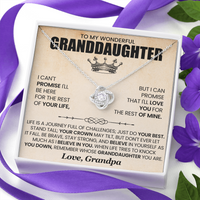 Load image into Gallery viewer, To My Granddaughter Necklace from Grandpa, Life Is a Journey Full of Challenges Just Do Your Best

