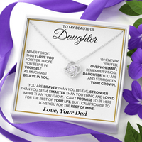 Load image into Gallery viewer, To My Daughter Necklace Birthday Gifts from Mother, You Are Braver Than You Believe
