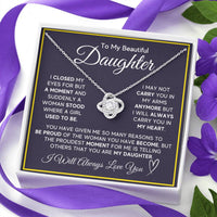Load image into Gallery viewer, Daughter Gifts from Mom and Dad, Necklace &amp; Message Card &amp; LED Gift Box for Birthday, or Christmas
