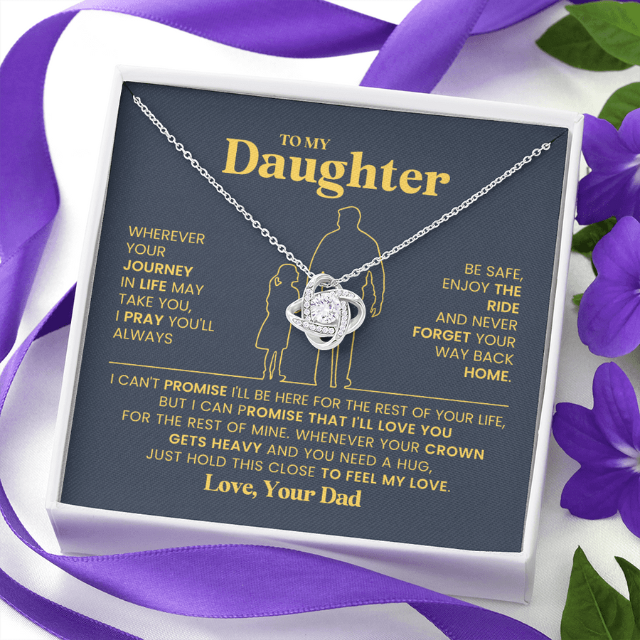 To My Daughter Necklace, Daughter Necklaces from Mom and Dad, Birthday Gifts from Mother or Father