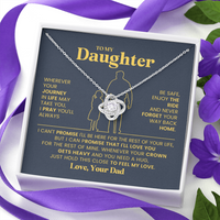 Load image into Gallery viewer, To My Daughter Necklace, Daughter Necklaces from Mom and Dad, Birthday Gifts from Mother or Father
