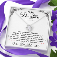 Load image into Gallery viewer, To My Daughter Necklace from Mom and Dad, Birthday, Graduation, Christmas Love Knot Necklace for Her
