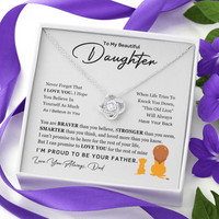 Load image into Gallery viewer, To My Daughter Necklace from Dad with Heartfelt Message, Daughter Birthday Present from Dad
