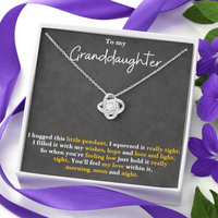 Load image into Gallery viewer, To My Granddaughter Love Knot Necklace Perfect Birthday Christmas Gifts from Grandma Grandpa
