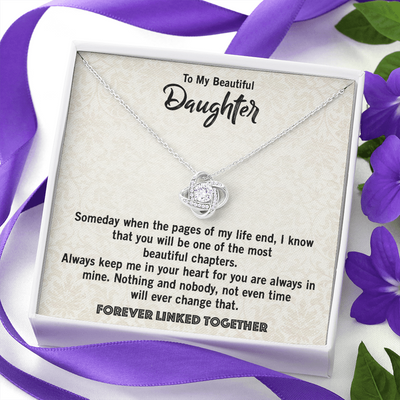 Load image into Gallery viewer, Love Knot Necklace for Daughter from Dad – Beautiful Gift for Birthday, Graduation, or Wedding Day
