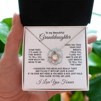 Load image into Gallery viewer, To My Granddaughter Necklace, Sometimes It&#39;s Hard to Find Words to Tell You How Much You Mean to Me
