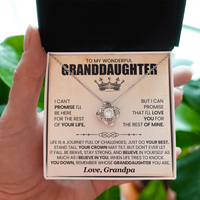 Load image into Gallery viewer, To My Granddaughter Necklace from Grandpa, Life Is a Journey Full of Challenges Just Do Your Best
