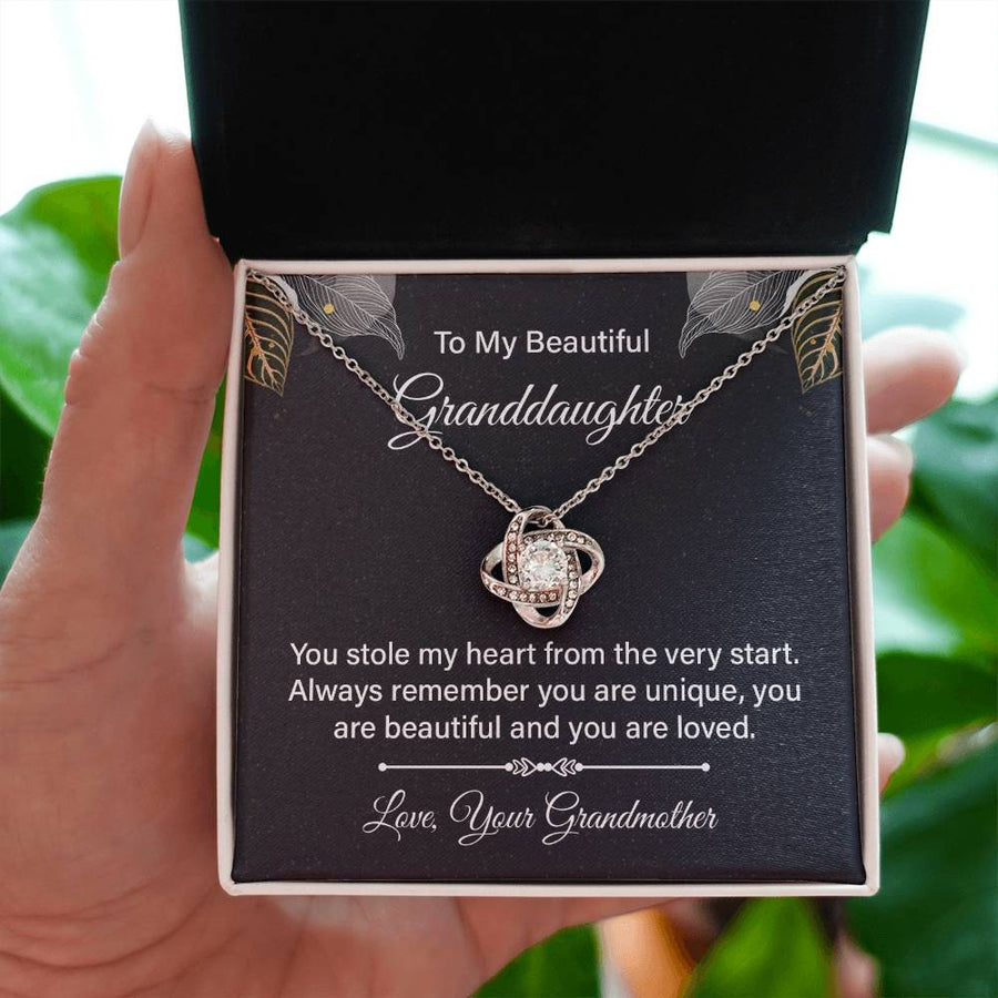 To My Granddaughter Necklace from Nana, Birthday Present for Granddaughter from Grandma