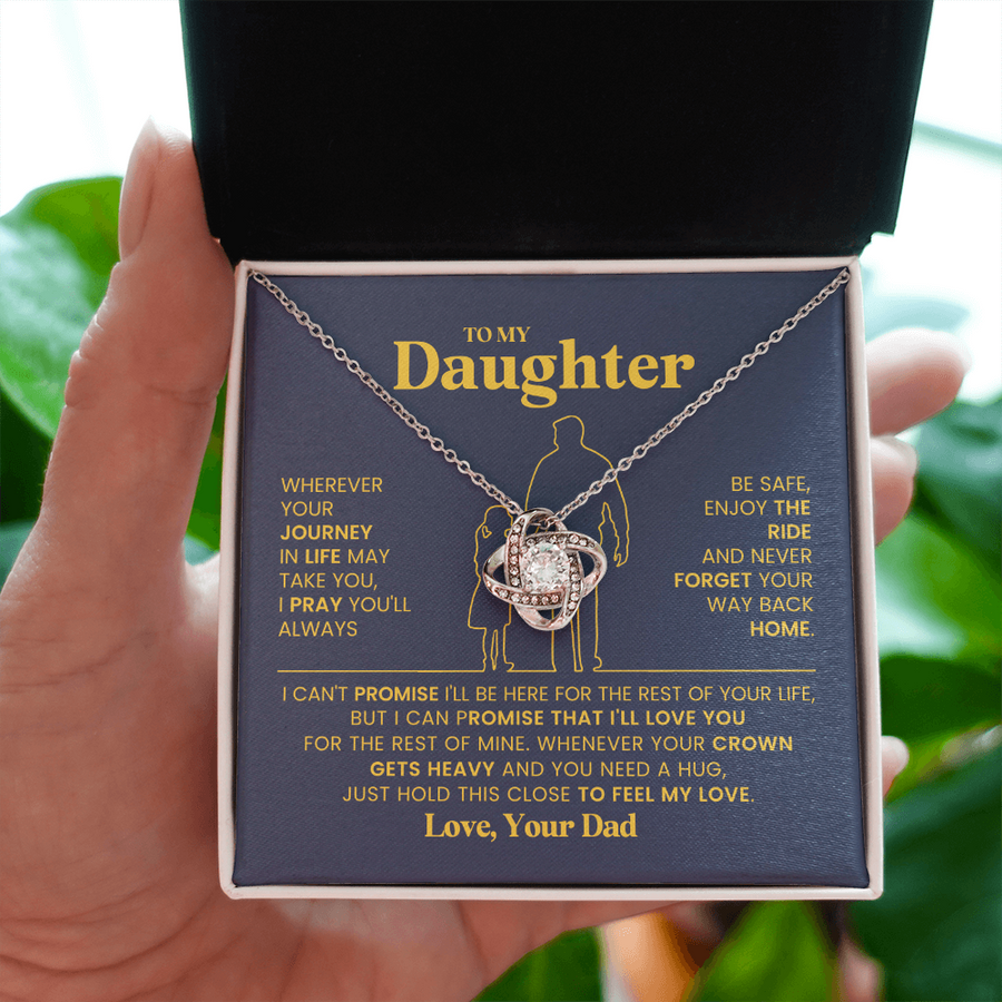 To My Daughter Necklace, Daughter Necklaces from Mom and Dad, Birthday Gifts from Mother or Father