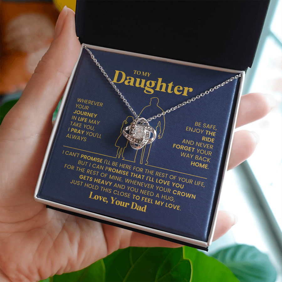 To My Daughter Necklace, Daughter Necklaces from Mom and Dad, Birthday Gifts from Mother or Father