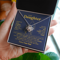 Load image into Gallery viewer, To My Daughter Necklace, Daughter Necklaces from Mom and Dad, Birthday Gifts from Mother or Father
