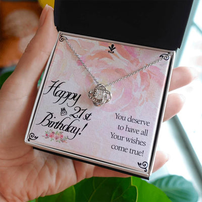 Load image into Gallery viewer, Unique 21st Birthday Gifts for Her, 21st Birthday Gifts for Her, Love Knot Necklace Gifts
