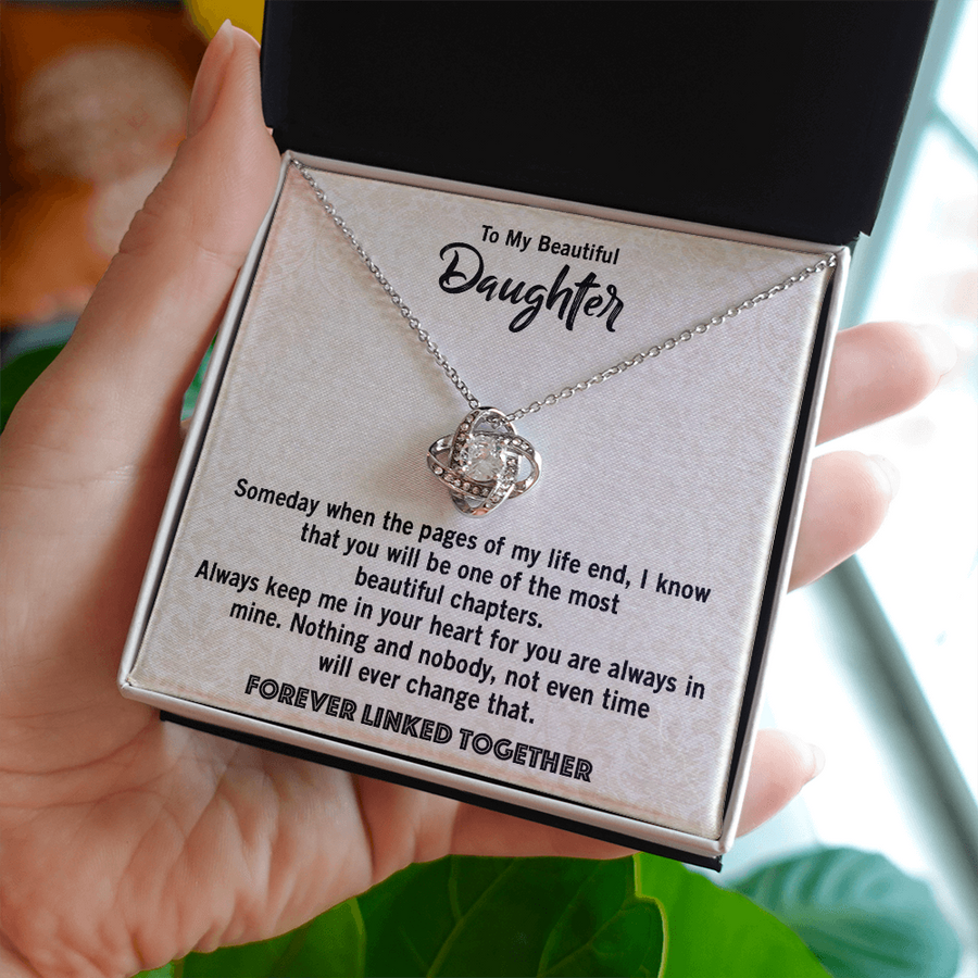 Love Knot Necklace for Daughter from Dad – Beautiful Gift for Birthday, Graduation, or Wedding Day